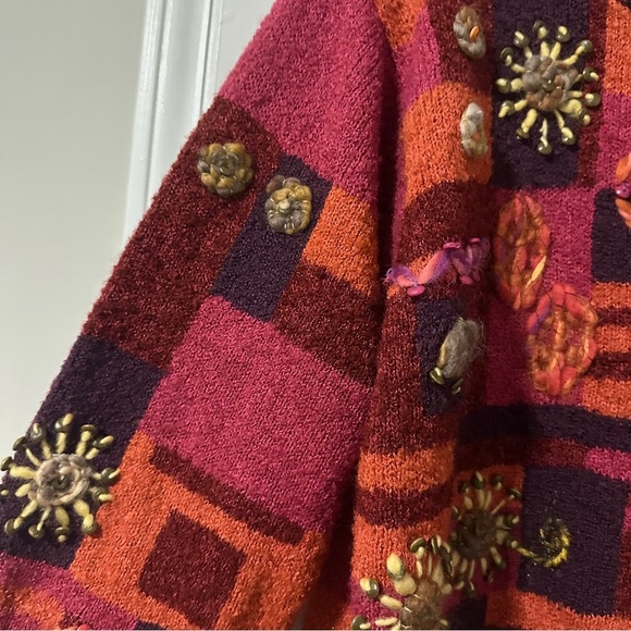 Design Options Phillip & Jane Gordon Pink Embellished Cardigan Women’s Sz Large - Picture 7 of 16